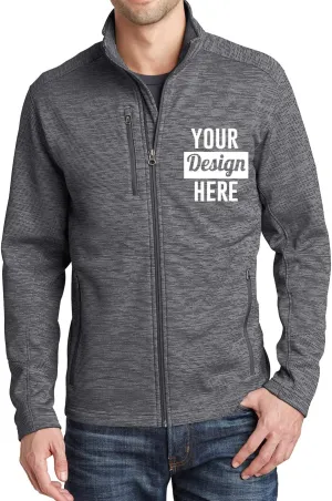 INK STITCH Men F231 Deisgn Your Own Custom Stitching Logo Texts Digi Stripe Fleece Jackets
