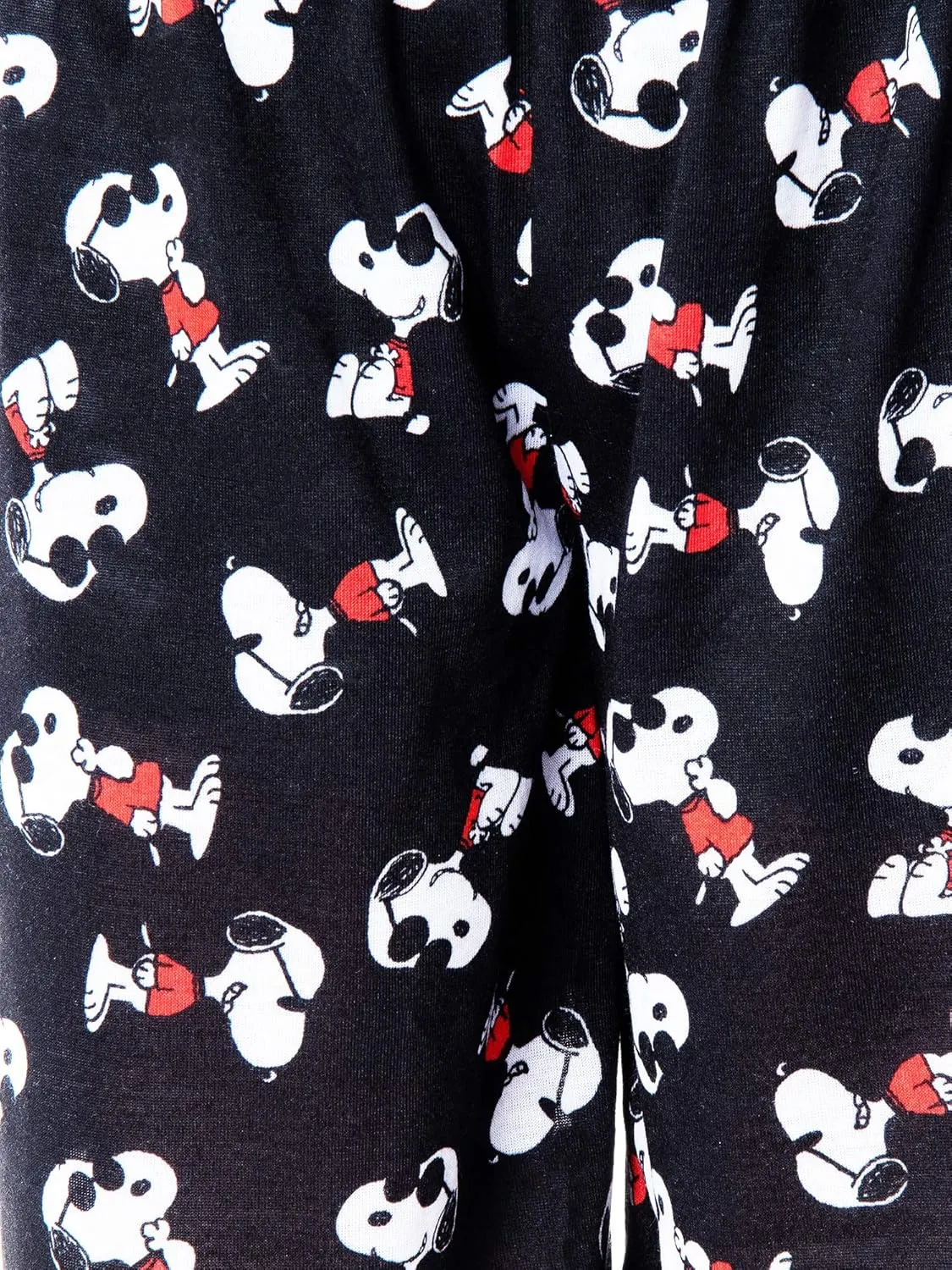 Intimo Peanuts Boys' Joe Cool Snoopy Pajamas Short Sleeve Shirt And Shorts 2 Piece PJs Kids Sleepwear Set