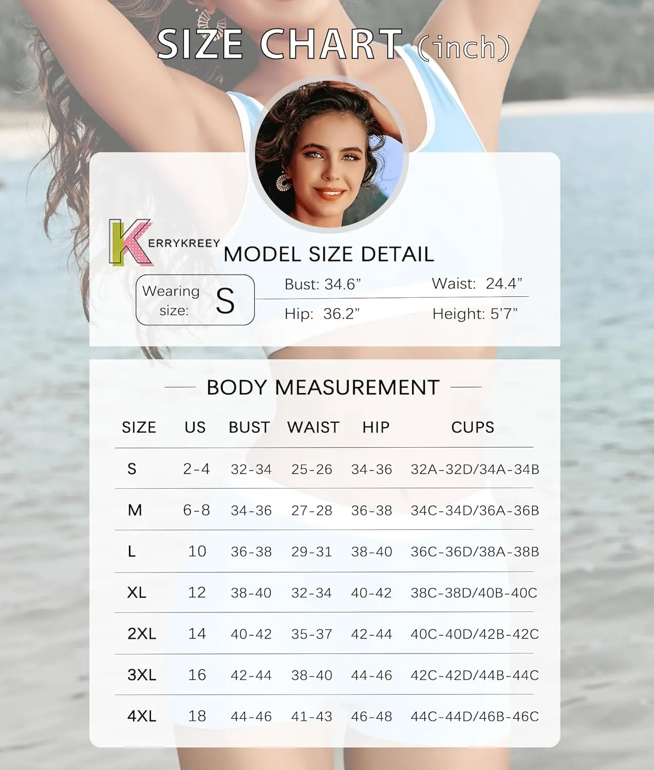 KerryKreey High Waisted Bikini Sets for Women Two Piece Swimsuit Teens Tummy Control Bathing Suit Tankini with Shorts