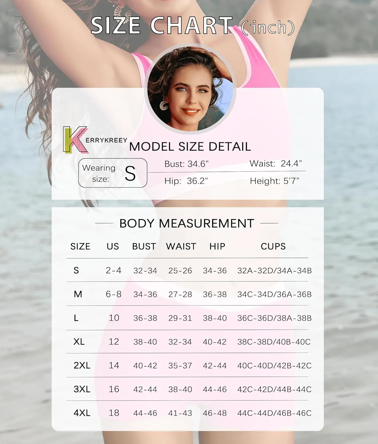 KerryKreey High Waisted Bikini Sets for Women Two Piece Swimsuit Teens Tummy Control Bathing Suit Tankini with Shorts