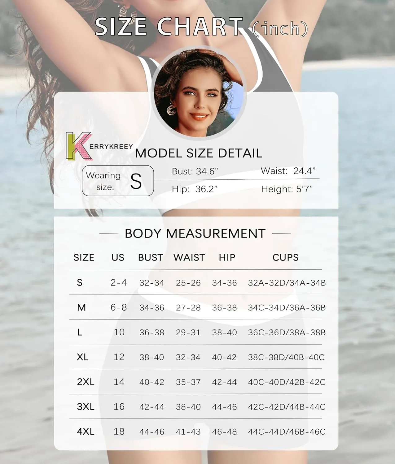 KerryKreey High Waisted Bikini Sets for Women Two Piece Swimsuit Teens Tummy Control Bathing Suit Tankini with Shorts