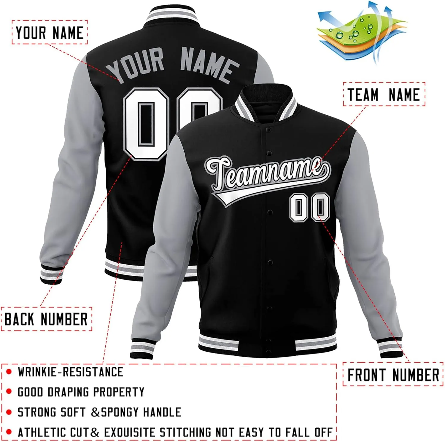 KXK Custom Men/Women/Youth Varsity Baseball Jacket Blend Letterman Jackets Stitched Personalized Name Number Logo Big Size
