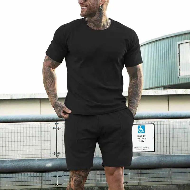Mens 2 Piece Outfits Fashion Summer Tracksuits Casual Sets 32656491YY