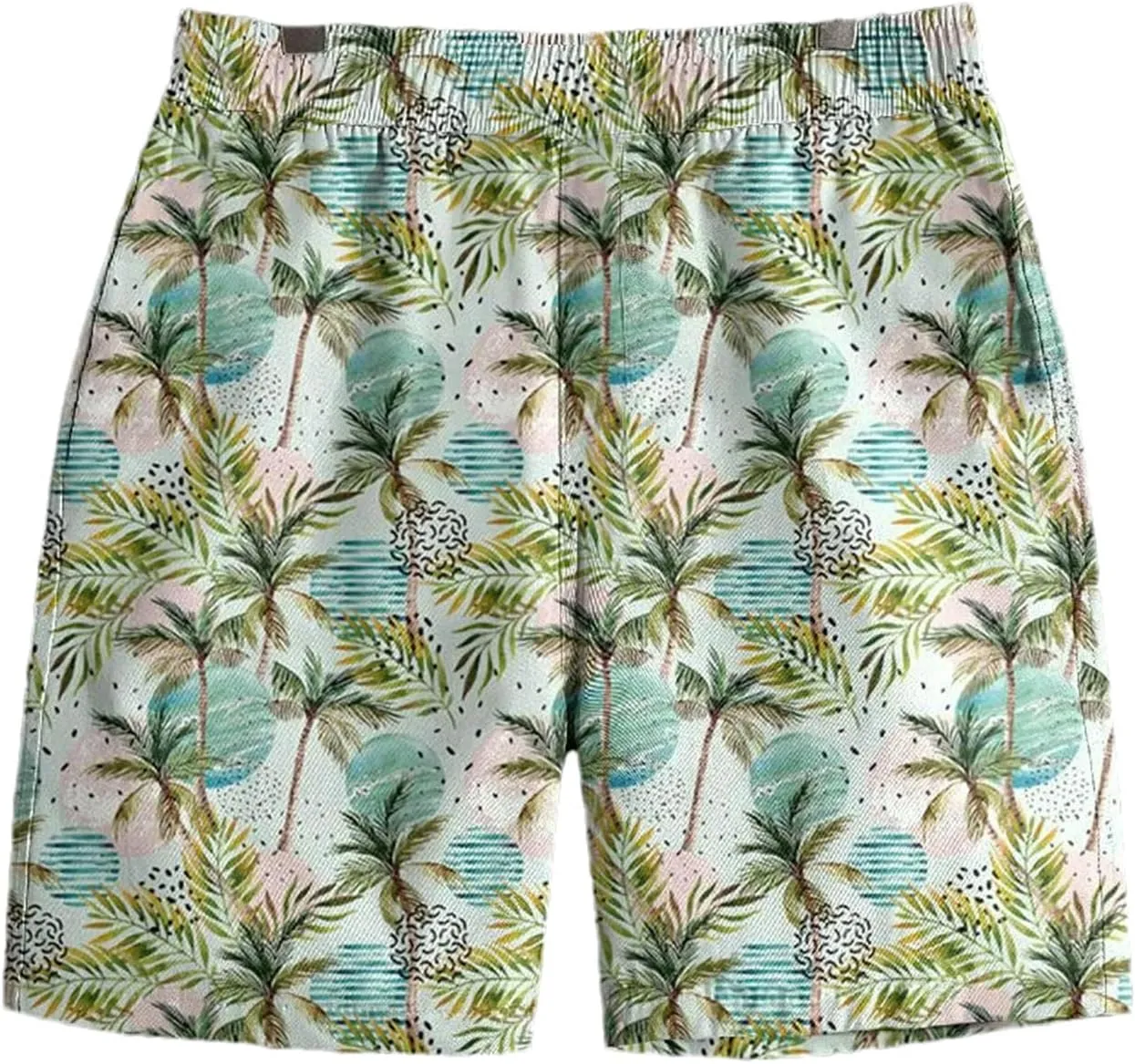 Men's Hawaiian Summer Cool Leaf Pattern Beach Shorts Quick Dry Leisure Sports Shorts Men's