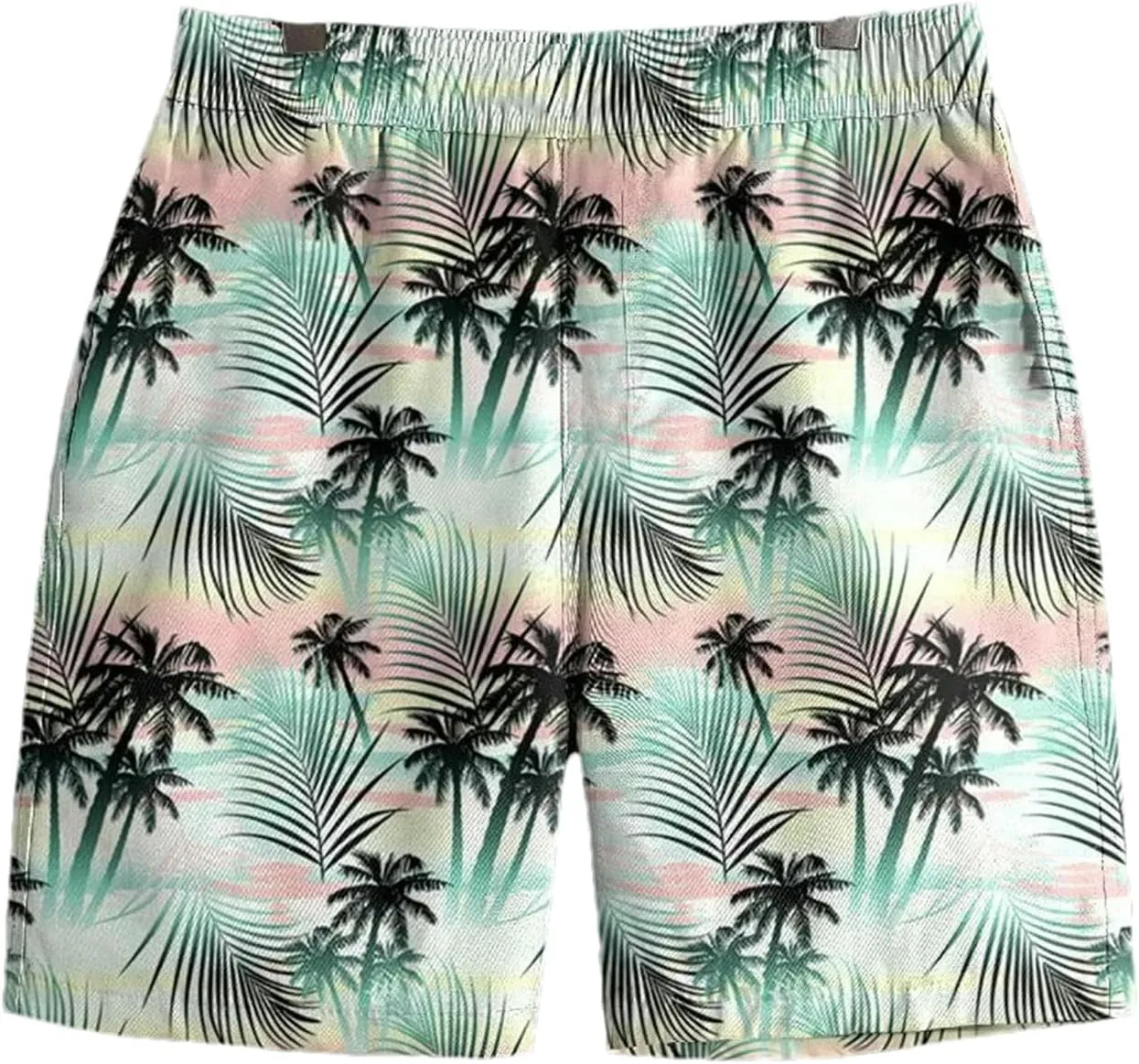 Men's Hawaiian Summer Cool Leaf Pattern Beach Shorts Quick Dry Leisure Sports Shorts Men's