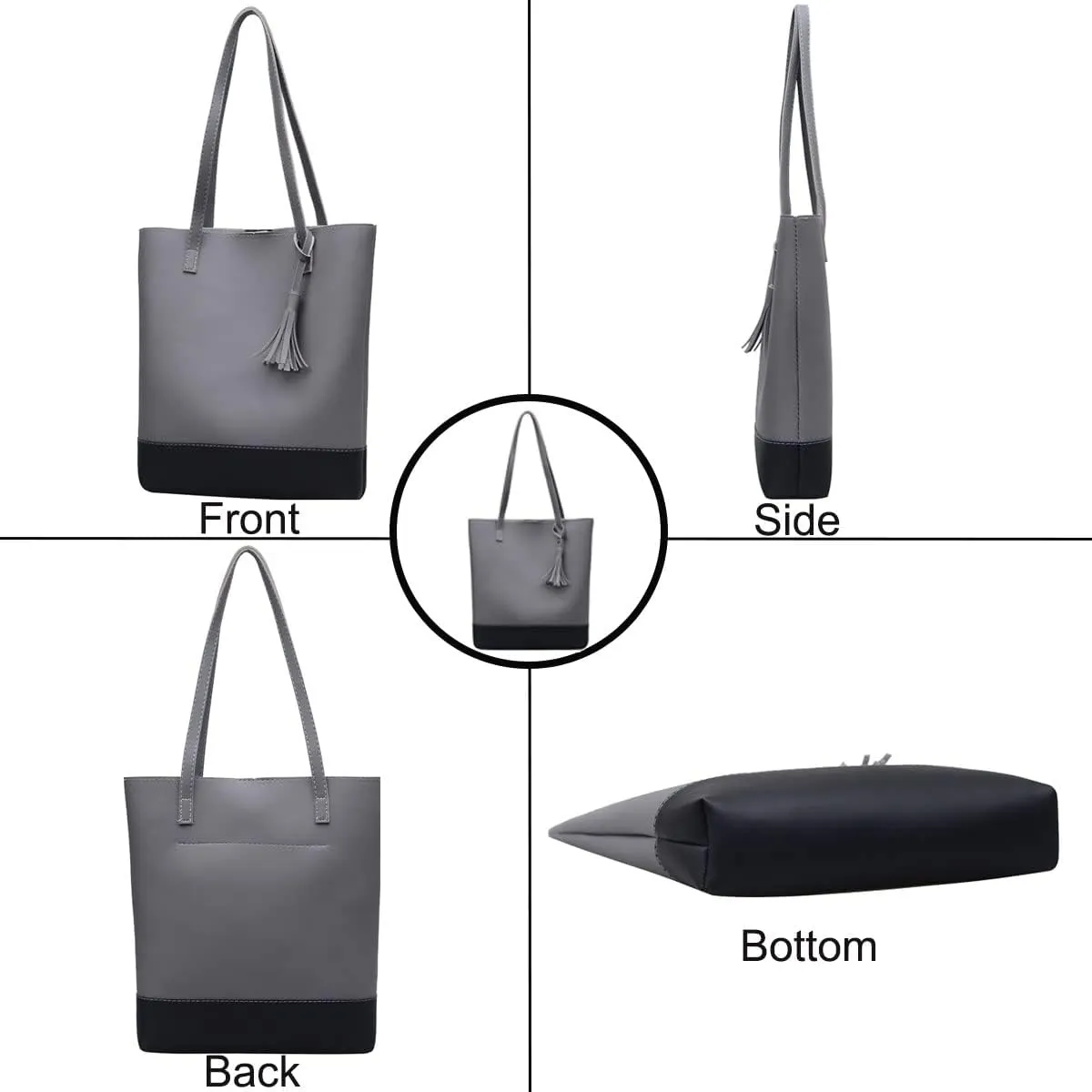 Purses and Handbags for Women PU Leather Designer Tote Fashion Ladies Shoulder Bags Tassel Girls Top-Handle Bags