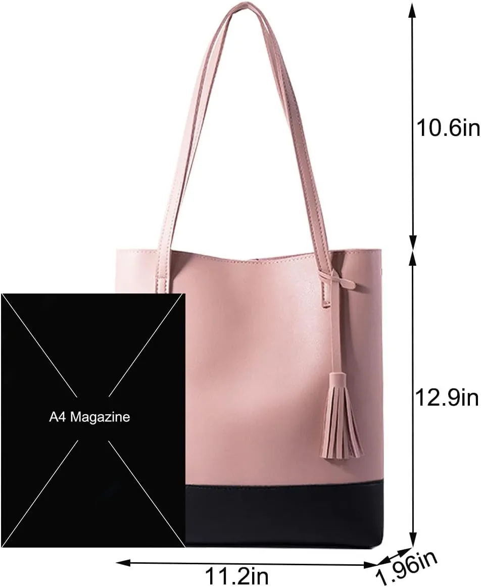 Purses and Handbags for Women PU Leather Designer Tote Fashion Ladies Shoulder Bags Tassel Girls Top-Handle Bags