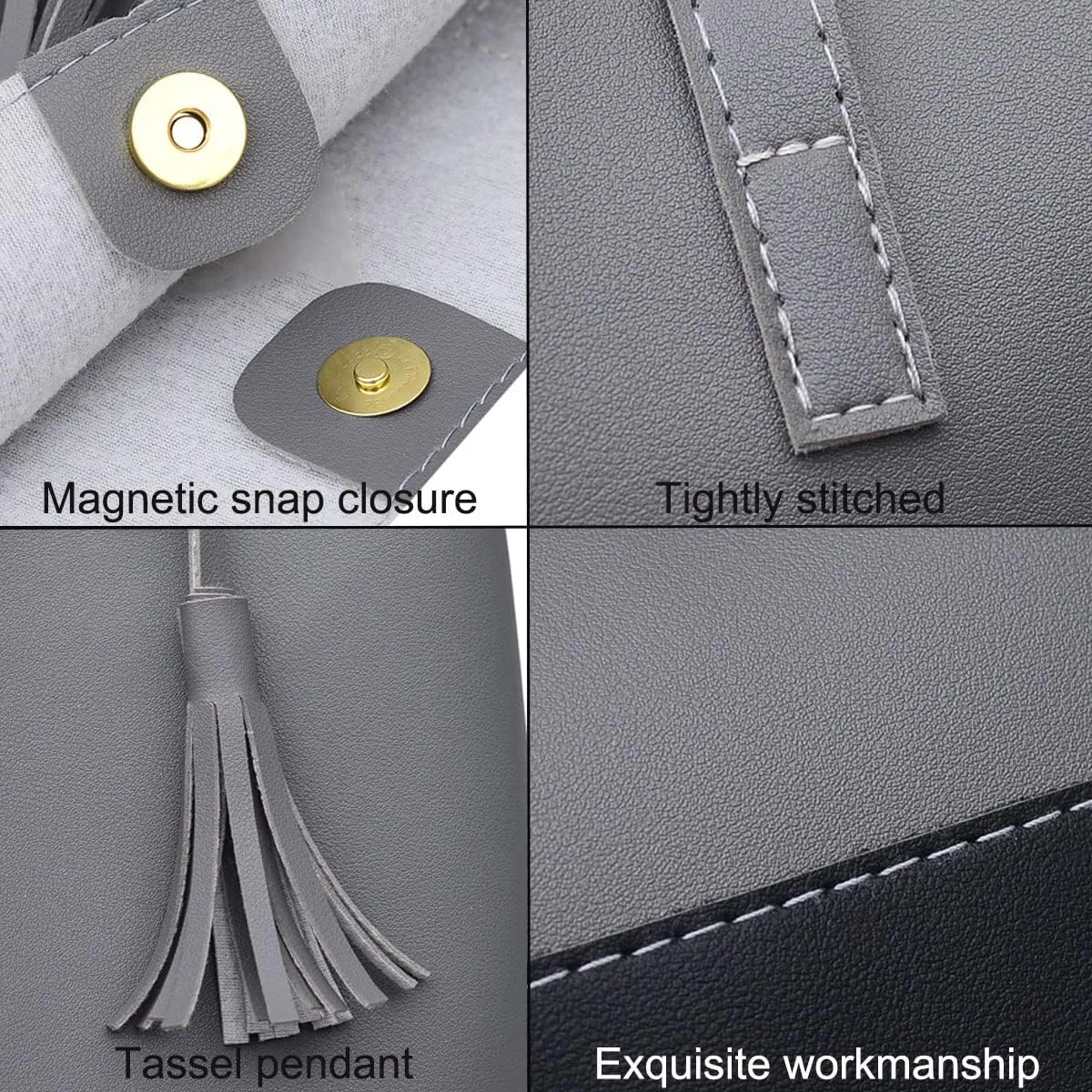Purses and Handbags for Women PU Leather Designer Tote Fashion Ladies Shoulder Bags Tassel Girls Top-Handle Bags