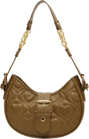 Purses for Women Quilted Crossbody Bags Crescent Hobo Y2k Purse for women Casual Handbag Satchel Bag