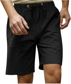 RTRDE Men's Summer Casual Beach Shorts Drawstring Lightweight Elastic Waist Walking Shorts with Pockets Trendy, M-5XL