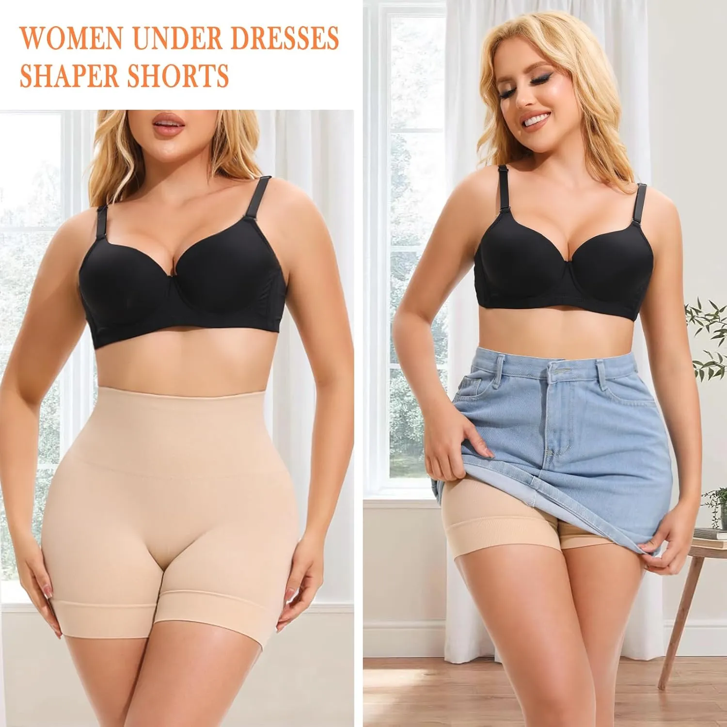 Seamless Shaping Boyshorts Panties for Women Slip Shorts Under Dress Shapewear Tummy Control Underwear Anti Chafing