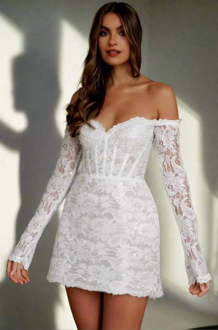 Short Wedding Dresses for Bride 2025 Lace Applique 3D Flower Tulle Mini Boho Bridal Gowns for Wedding