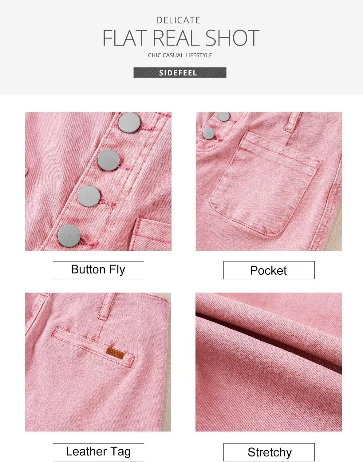 Sidefeel Women's Jean Shorts Button Fly Stretchy High Waisted Zimbaplatinum Jeans Summer Outfit 2025 Denim Shorts