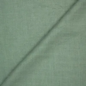 Silver Large Herringbone Pattern Worsted Wool Suiting Fabric