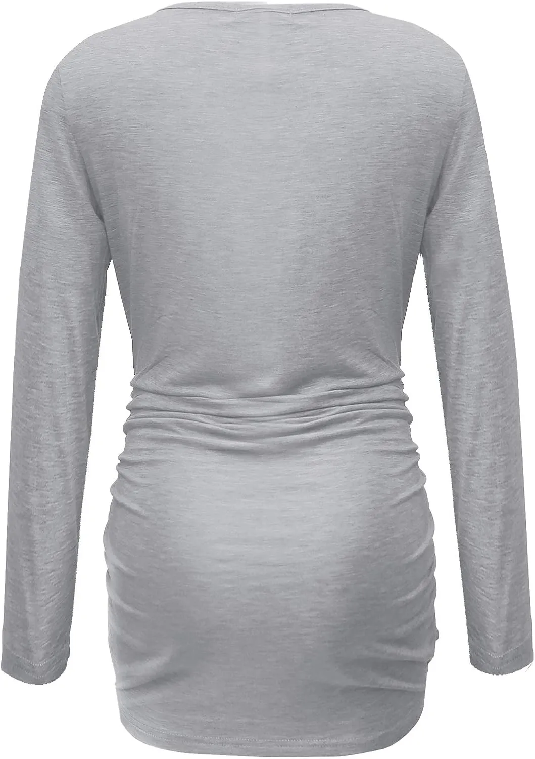 Smallshow Women's Maternity Shirts Long Sleeve Pregnancy Clothes Tops 3-Pack
