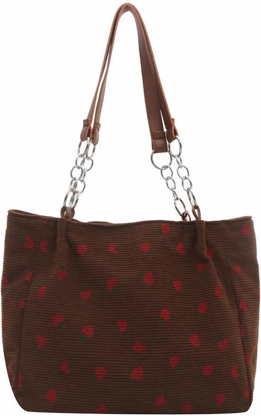 Strawberry Tote Bag Cute Aesthetic Canvas Tote Bag for Women Cloth Cotton Totes Bag for Work Beach Shopping Gift