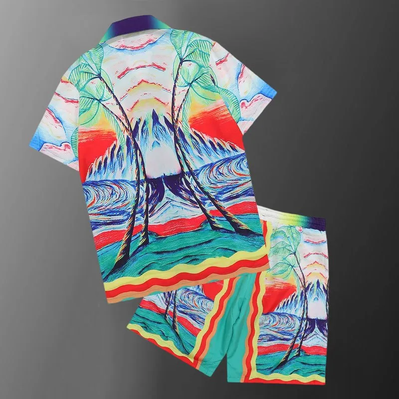 Summer Printed Pattern Shorts Set