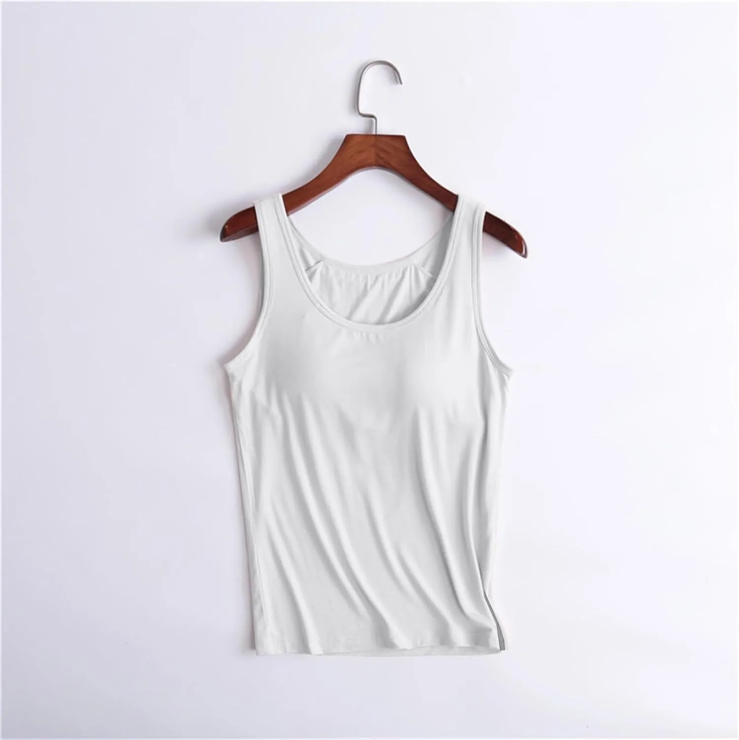Summer Tops for Women in Bra Adjustable Spaghetti Strap Workout Yoga Shirts Basic Layer Padded Bra Tank Tops