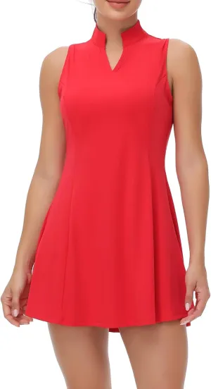 Tennis Golf Dress for Women Workout Active Athletic Dresses with Shorts 2 Piece Sets Outfits Cute Clothes Summer