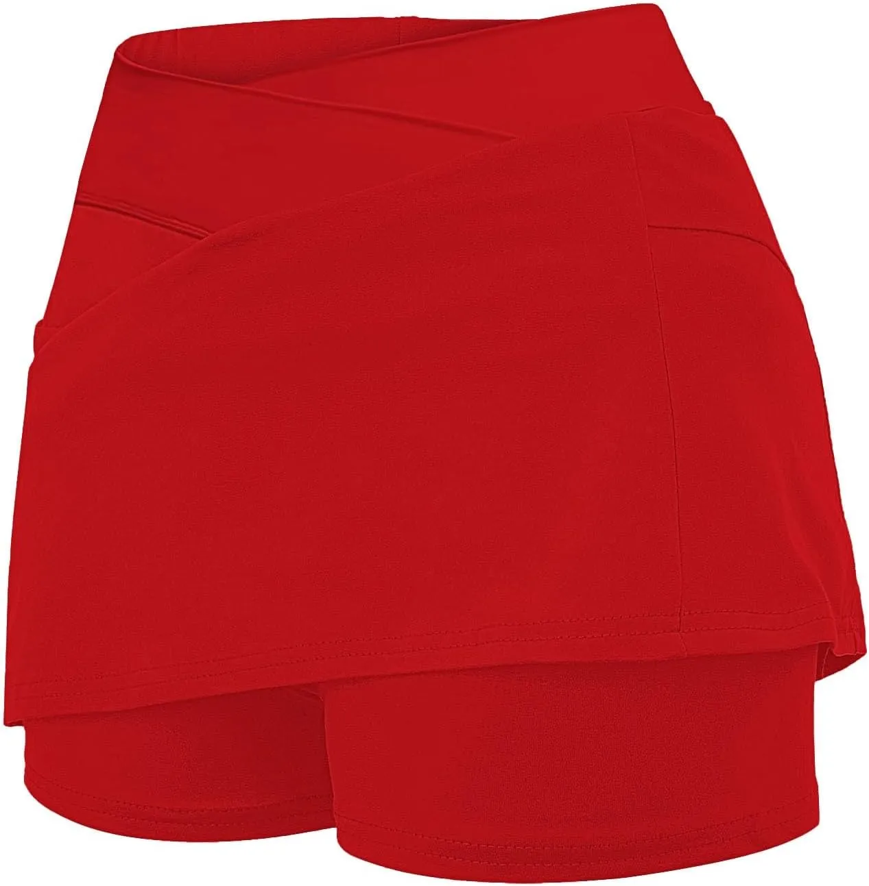 Tennis Skirt for Women Crossover High Waisted Pleated Golf Skorts Athletic Workout Skirts Knee Length Skorts Skirts