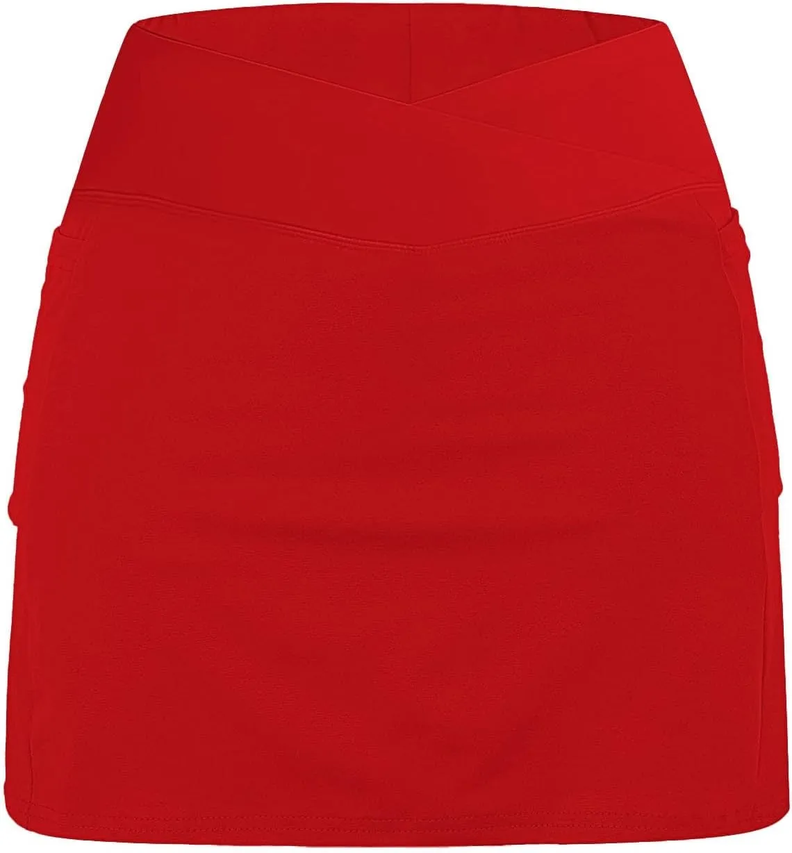 Tennis Skirt for Women Crossover High Waisted Pleated Golf Skorts Athletic Workout Skirts Knee Length Skorts Skirts