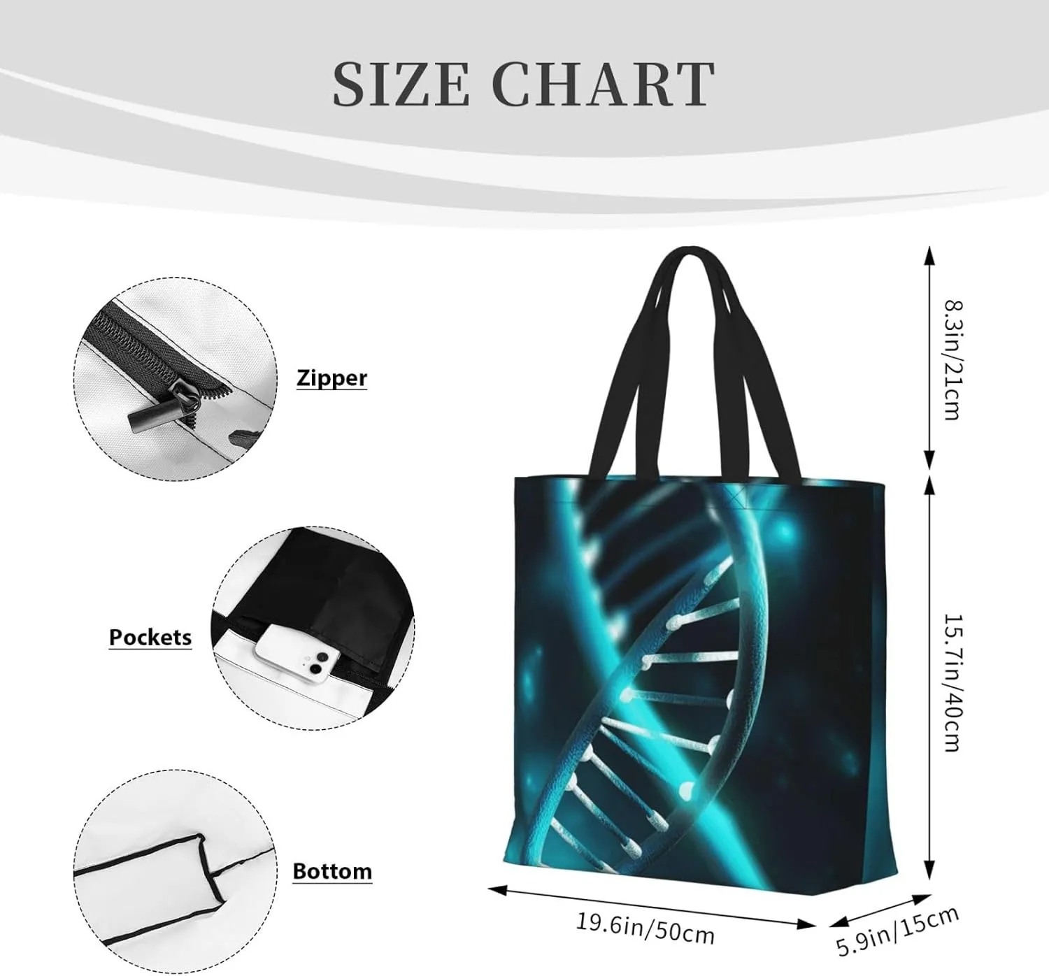 Tote Bag for Women Reusable Grocery Bags Seals on ice Tote Bag with Inner Pocket Travel Tote for Shopping