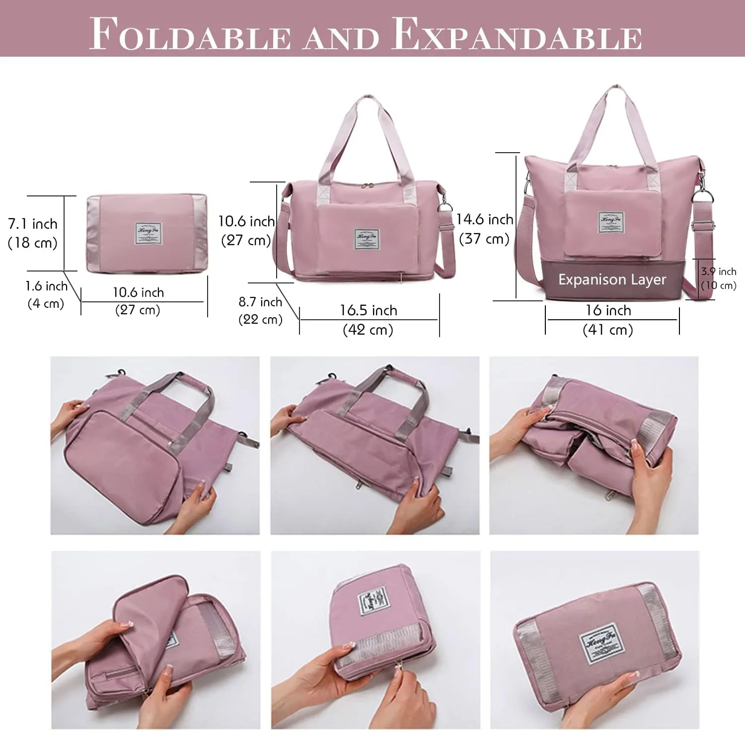 Travel Duffel Tote Bag,Travel Weekender Overnight Bags Women Carry On Bag Totes for Airplanes,Sports Gym Duffle with Trolley Sleeve