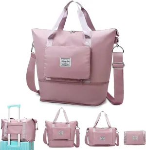 Travel Duffel Tote Bag,Travel Weekender Overnight Bags Women Carry On Bag Totes for Airplanes,Sports Gym Duffle with Trolley Sleeve