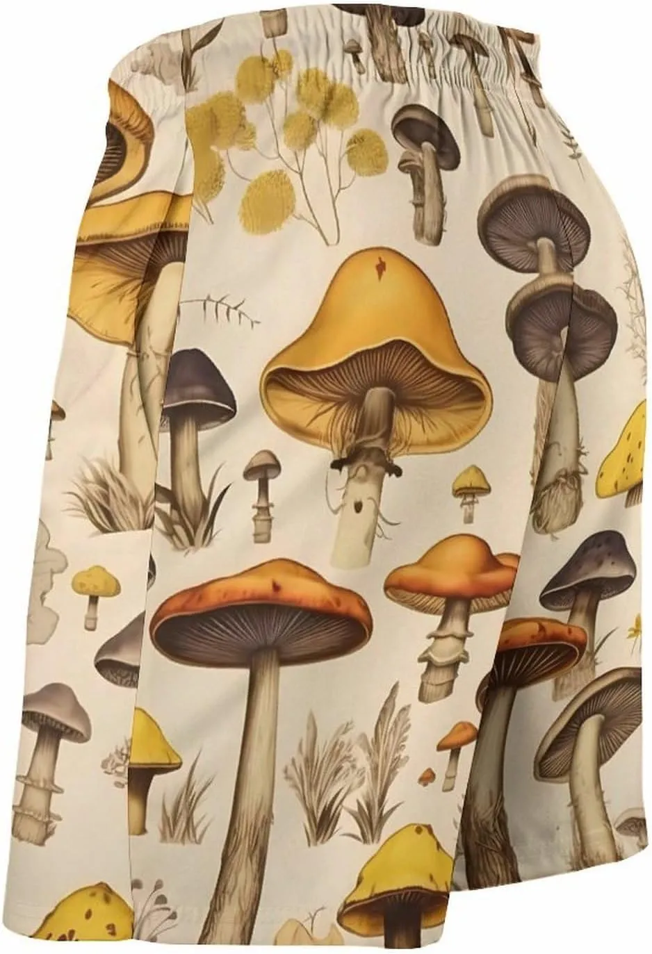 Vintage Mushroom Pattern Men's Swim Trunks Quick Dry Bathing Suit Swimming Board Shorts Beach Swimwear