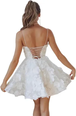 Wchecalino Short Wedding Dresses for Bride 2025 Simple Bridal Shower Dress Boho Mini Wedding Reception Gowns