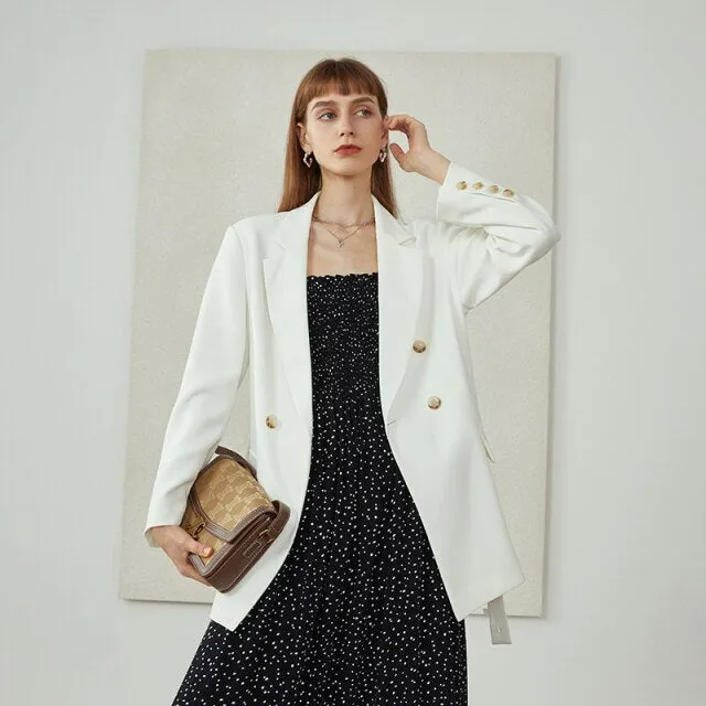 Women Blazers Senior Sense Suit Jacket Women Niche Korean Style Casual Suits  Women Solid Color Irregular Blazer