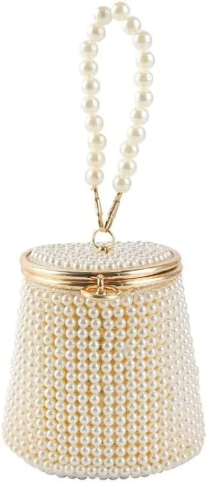 Women Evening Bags Beading Holder Day Clutch Pearl Wedding Bridal Handbags for Party Small Purse