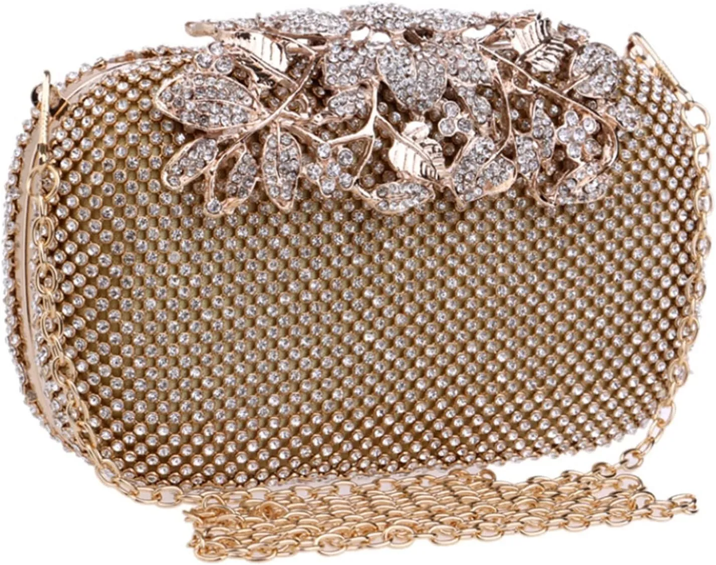 Women evening bags crystal small clutch with chain shoulder handbags diamonds lady purse for party