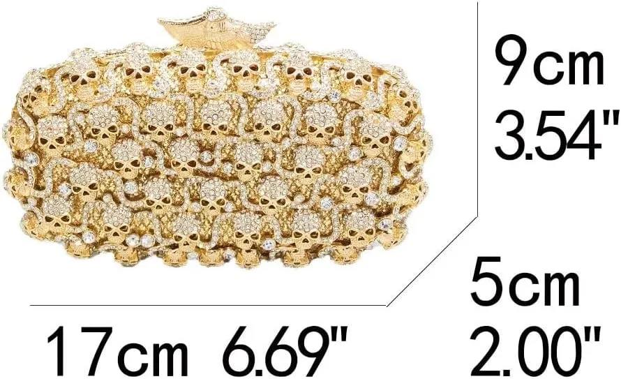 Women Evening Bags Ladies Crystal Handbags and Purses Wedding Gala Dinner Bag