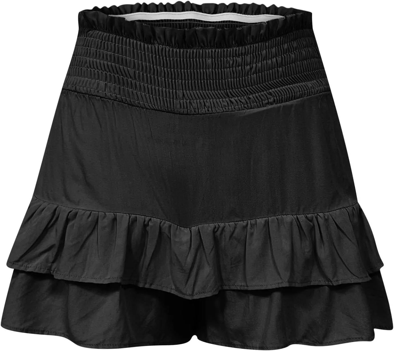 Women's Casual Shorts Dressy Summer High Waisted Layering Solid Color Skirt Shorts Fashion 2025 Comfy Soft Pants