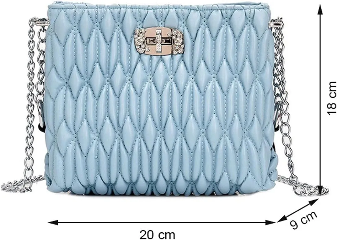 Women's Crossbody Handbags PU Leather Summer Shoulder Bag Female Crossbody Bag Ladies Hasp Chains Handbag