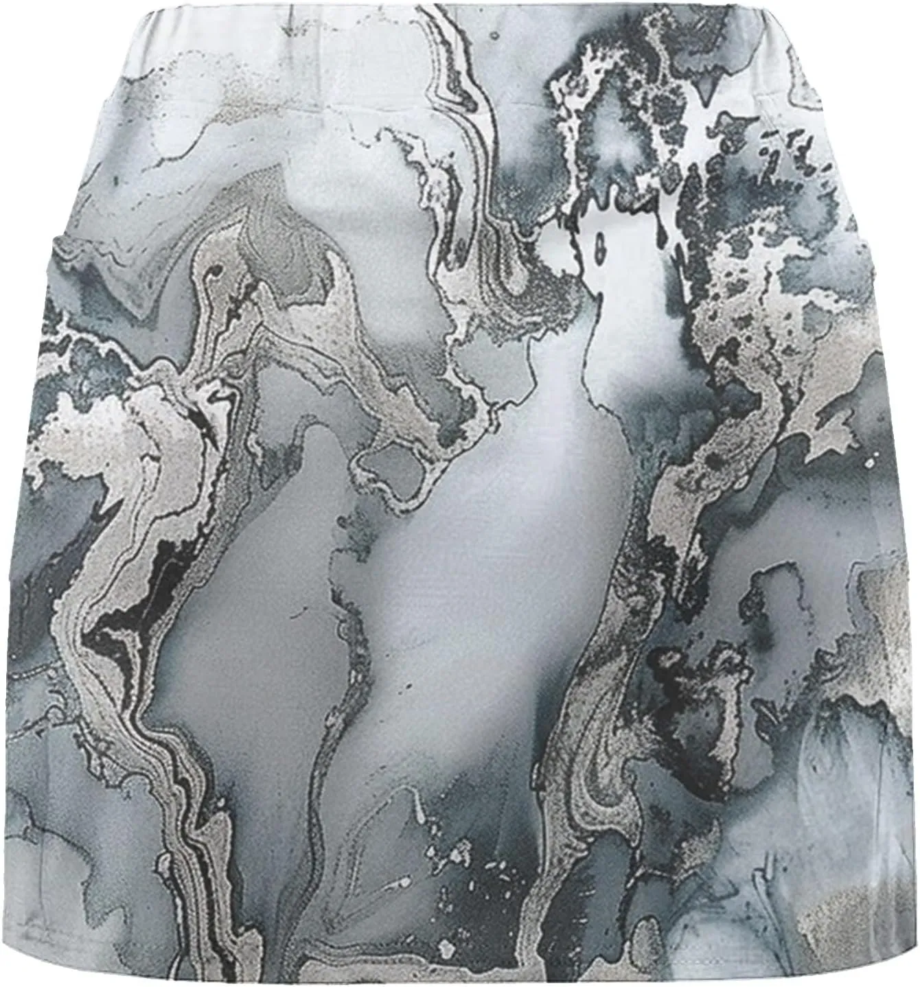 Womens Golf Skorts Skirts Tie Dye Printed High Waisted Tennis Skirt with Shorts Sports Bottoming Skirts