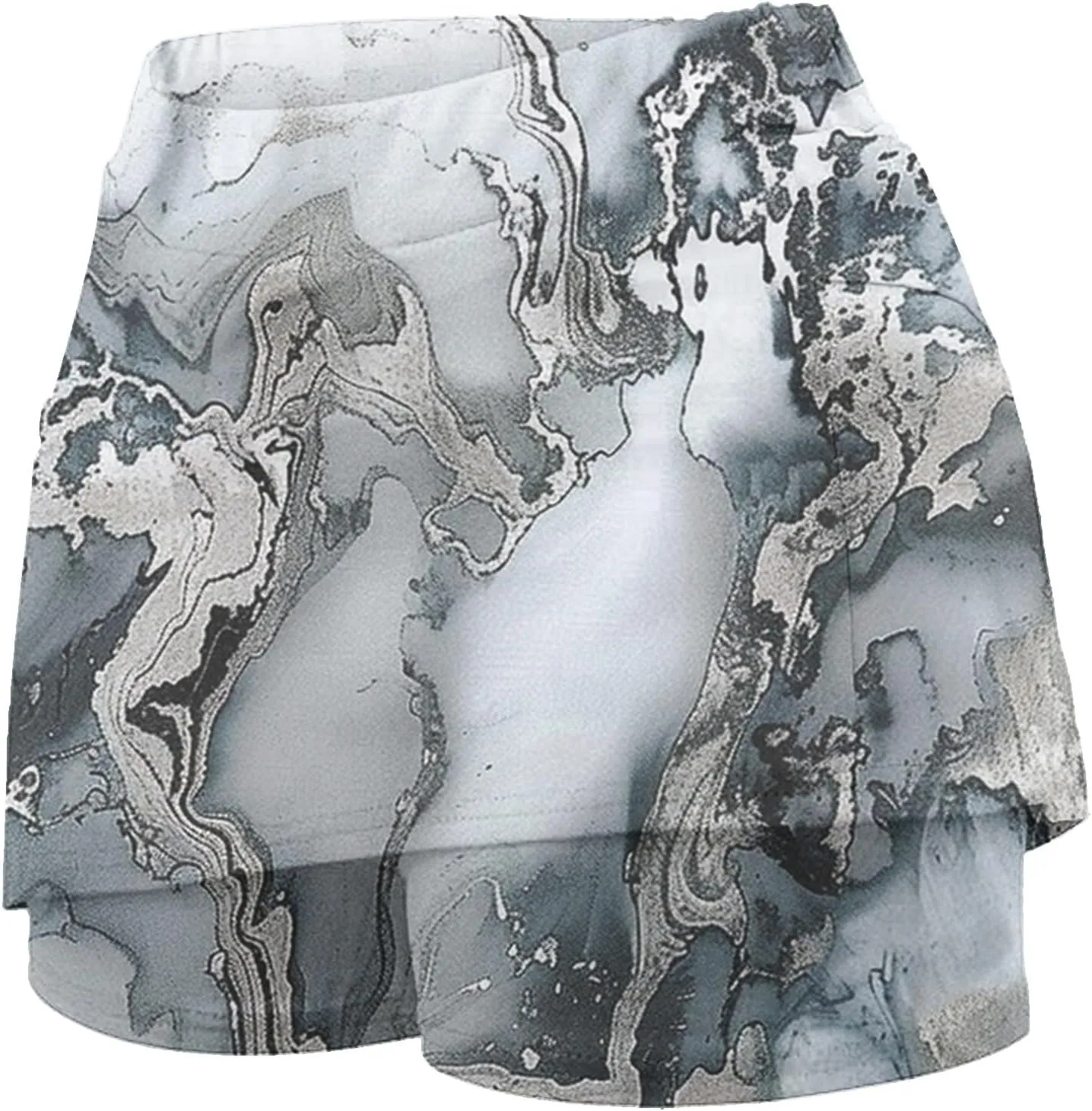 Womens Golf Skorts Skirts Tie Dye Printed High Waisted Tennis Skirt with Shorts Sports Bottoming Skirts