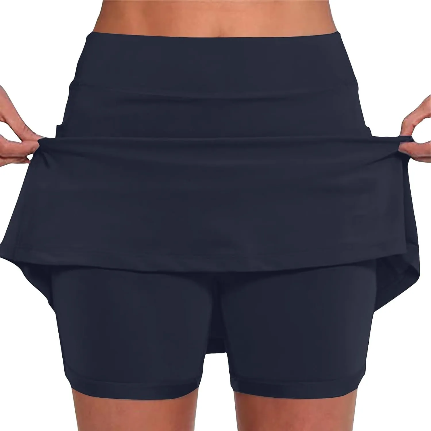 Women's High Waisted Skirt Shorts Summer Casual Sports Shorts Plus Size Bottoming Skirts Golf Tennis Skorts