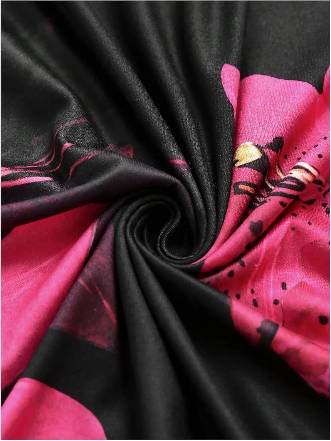 Women's Plus Size Floral Ruched Fishtail Skirt High Waist Bodycon Long Skirts