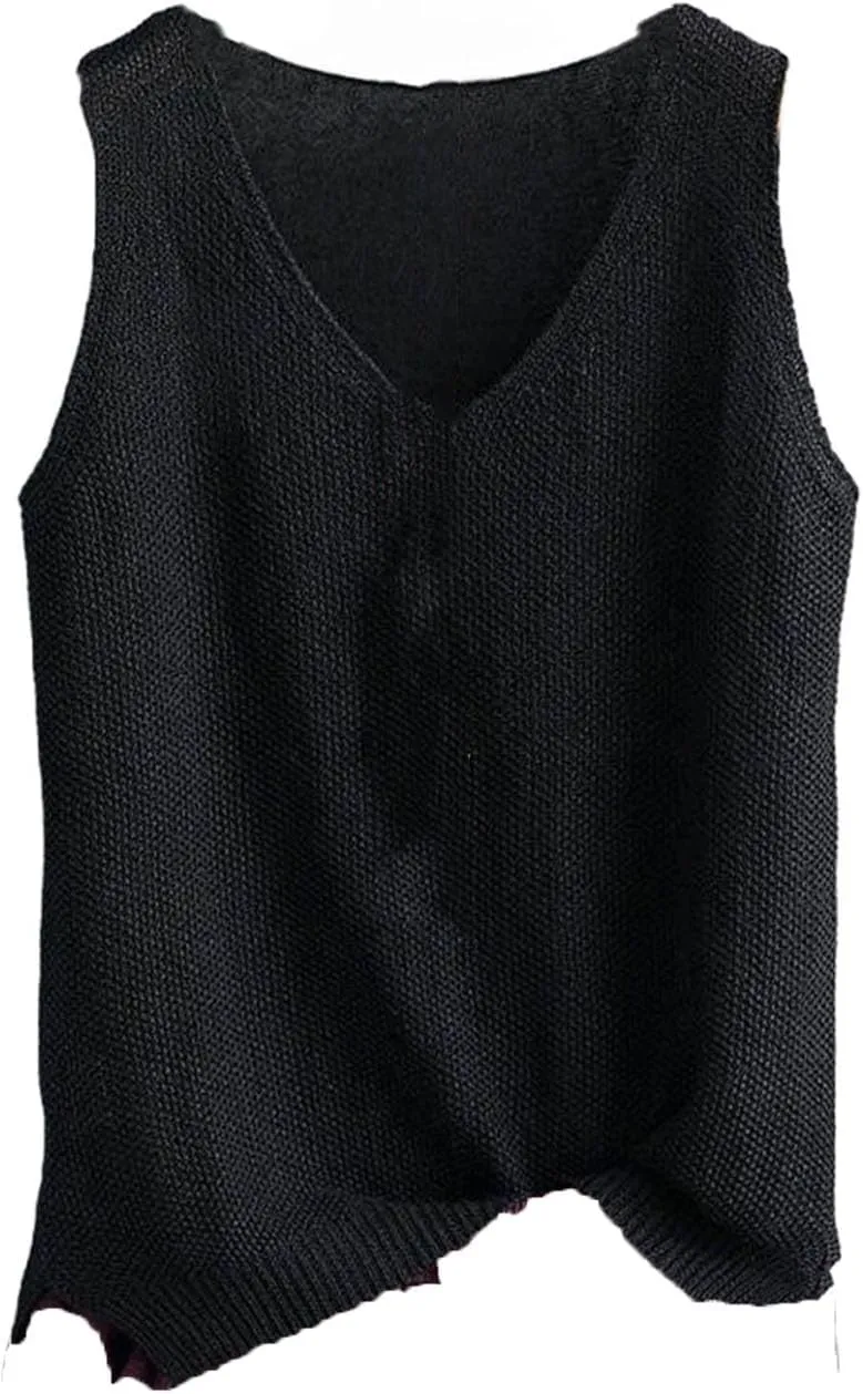 Women's Plus Size Ice Silk Camisole Knitted Base Shirt Sleeveless Top for Women