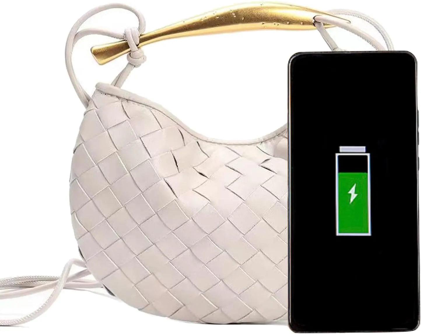 Woven Leather Dumpling Bag Dinner Handbag For Women Purse Hobo Bag Knotted Crossbody Shoulder Square Box Bags