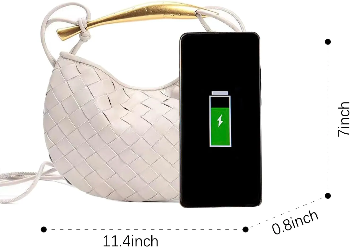 Woven Leather Dumpling Bag Dinner Handbag For Women Purse Hobo Bag Knotted Crossbody Shoulder Square Box Bags