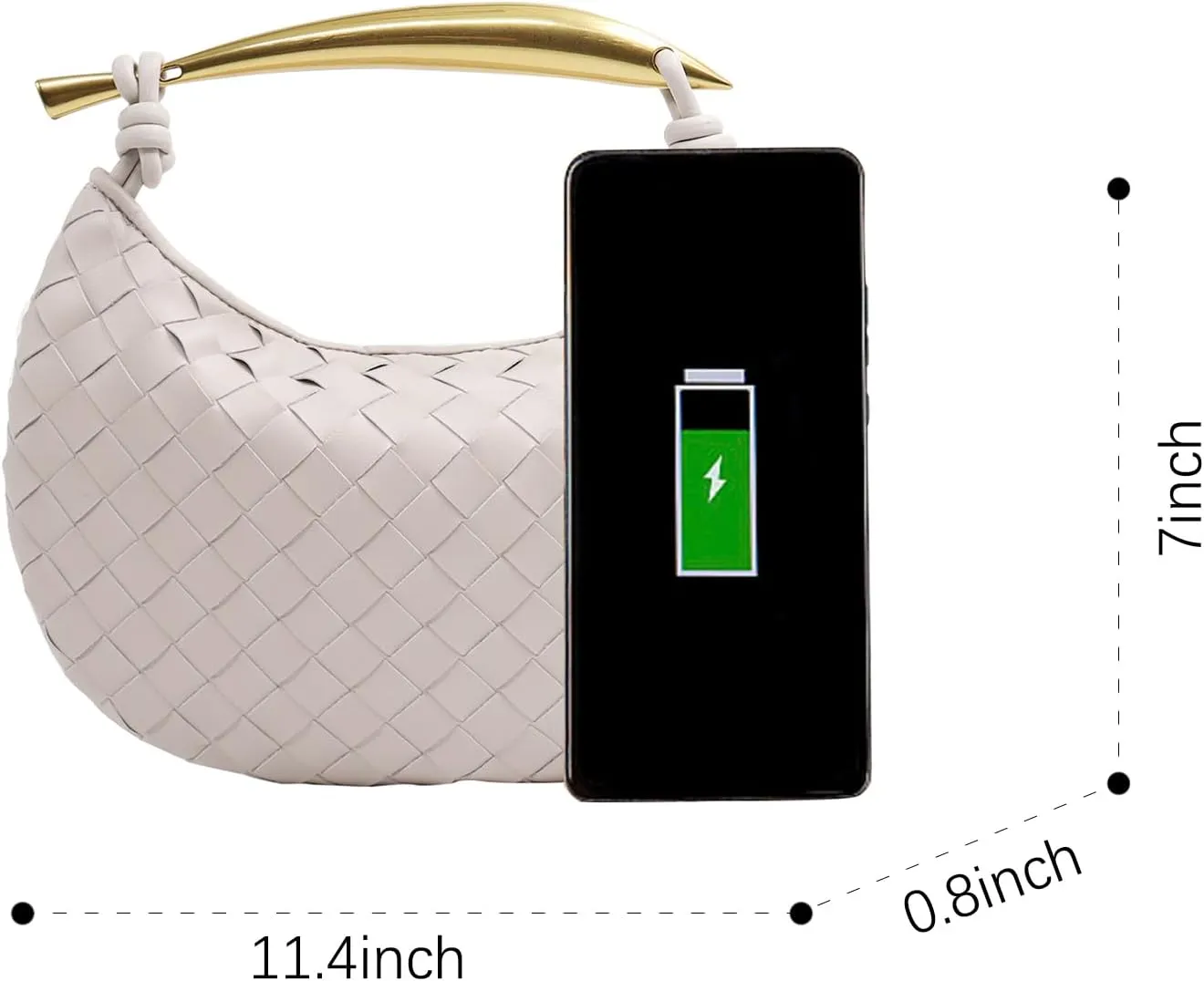 Woven Leather Dumpling Bag Dinner Handbag For Women Purse Hobo Bag Knotted Crossbody Shoulder Square Box Bags