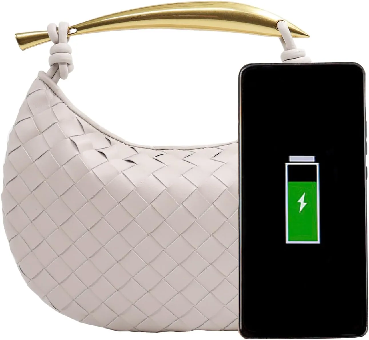 Woven Leather Dumpling Bag Dinner Handbag For Women Purse Hobo Bag Knotted Crossbody Shoulder Square Box Bags