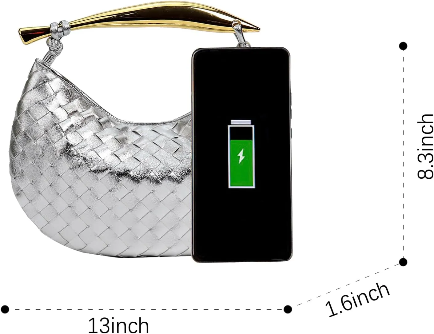 Woven Leather Dumpling Bag Dinner Handbag For Women Purse Hobo Bag Knotted Crossbody Shoulder Square Box Bags