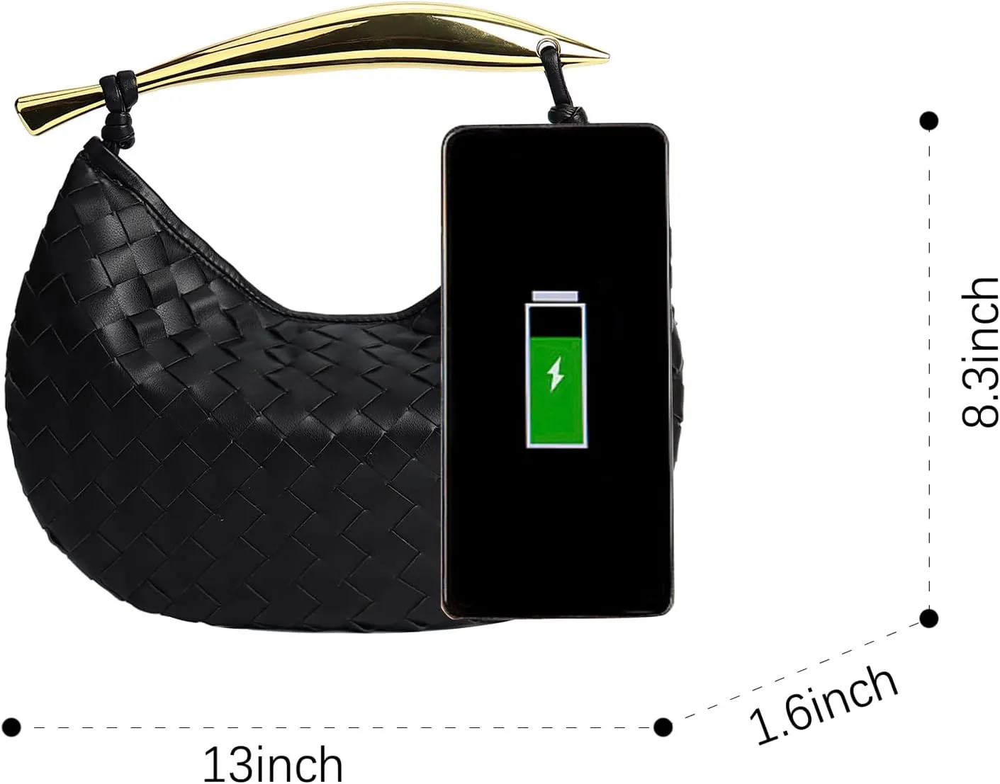 Woven Leather Dumpling Bag Dinner Handbag For Women Purse Hobo Bag Knotted Crossbody Shoulder Square Box Bags