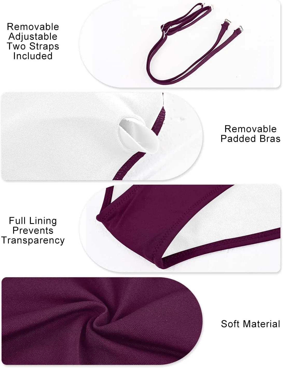 Yonique Womens Strapless One Piece Swimsuit Tummy Control Bandeau Bathing Suits Slimming Twist Front Swimwear
