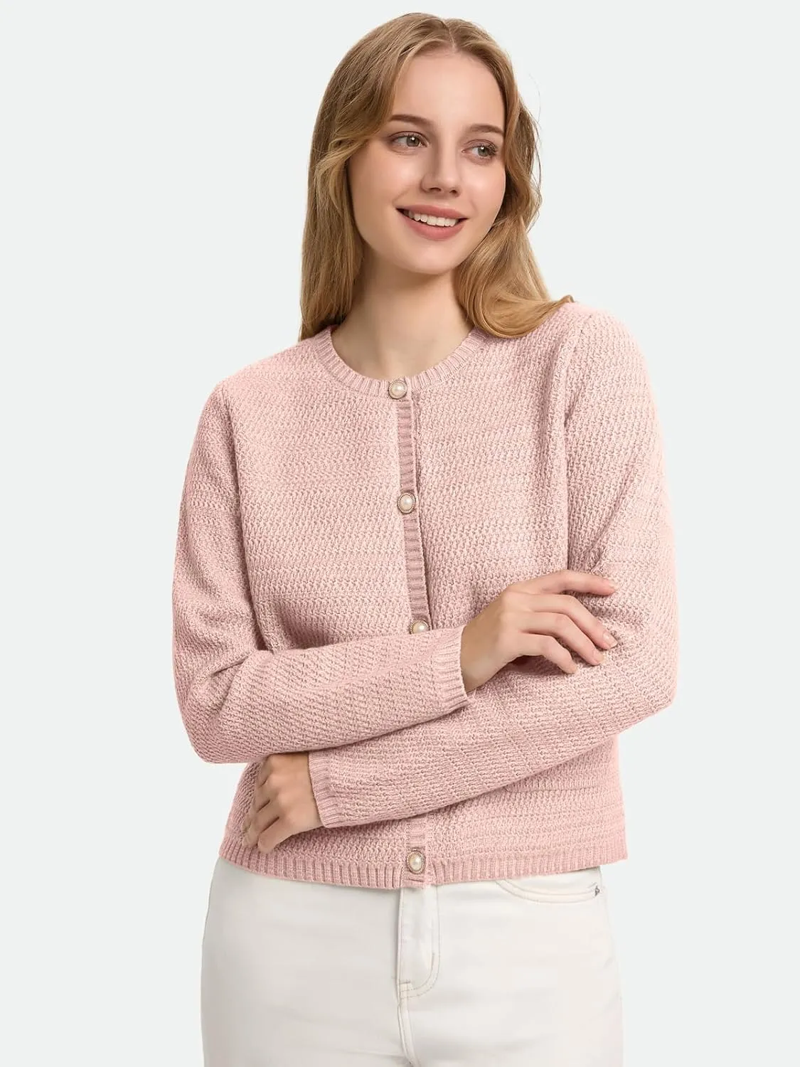 ZANZEA Knit Cardigan Sweater Casual Long Sleeve Open Front Button Down Pockets Lady Jackets 2024 Fall Fashion Outwear